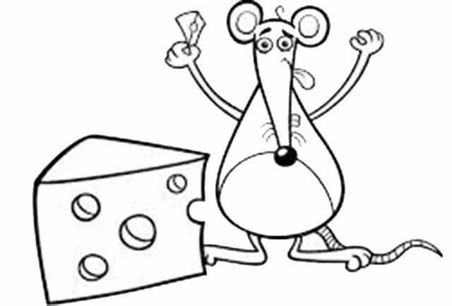 Трафарети миші (щура) для вирізання на новий рік 2020