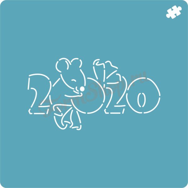 Трафарети миші (щура) для вирізання на новий рік 2020