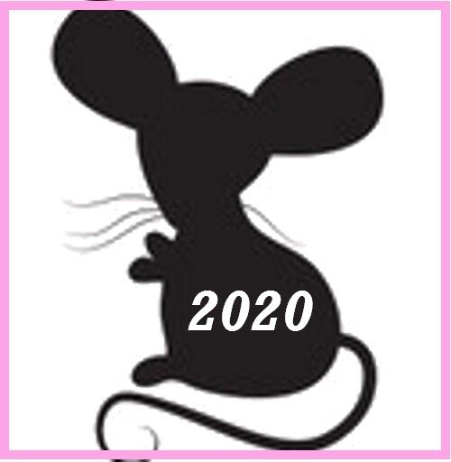 Трафарети миші (щура) для вирізання на новий рік 2020