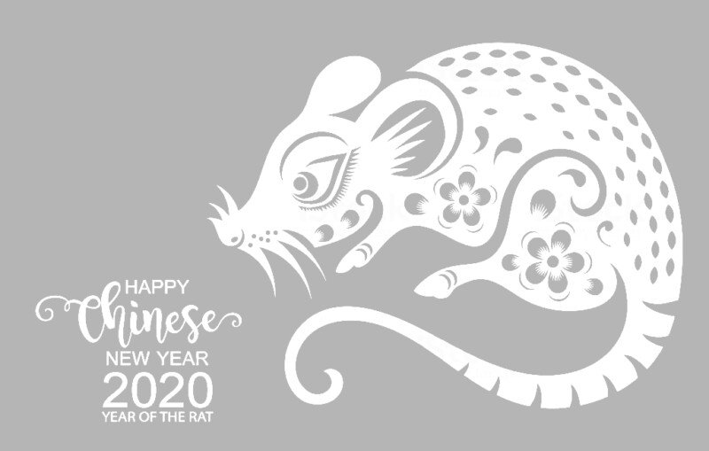 Трафарети миші (щура) для вирізання на новий рік 2020