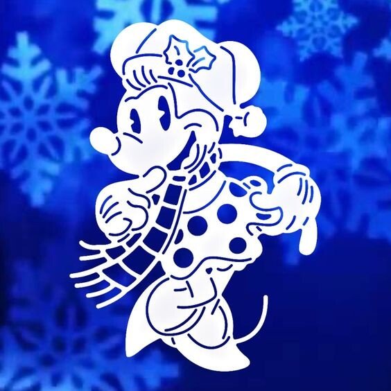 Трафарети миші (щура) для вирізання на новий рік 2020