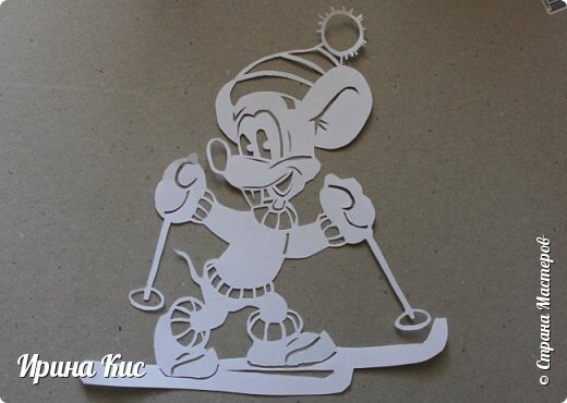 Трафарети миші (щура) для вирізання на новий рік 2020