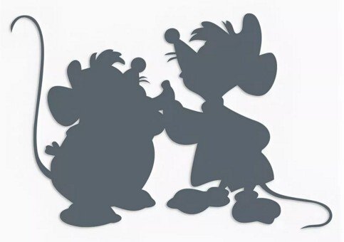 Трафарети миші (щура) для вирізання на новий рік 2020