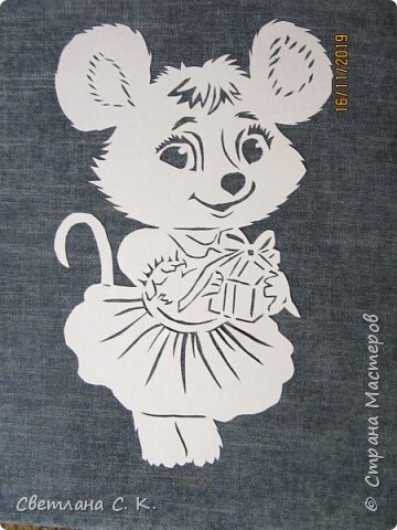 Трафарети миші (щура) для вирізання на новий рік 2020