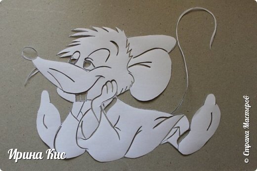 Трафарети миші (щура) для вирізання на новий рік 2020