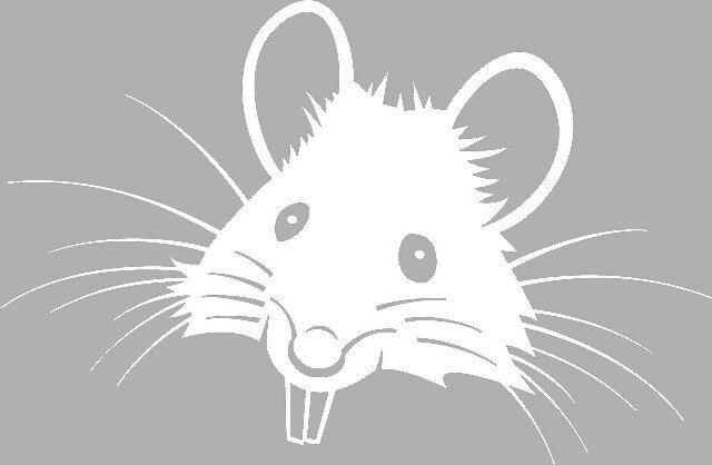 Трафарети миші (щура) для вирізання на новий рік 2020
