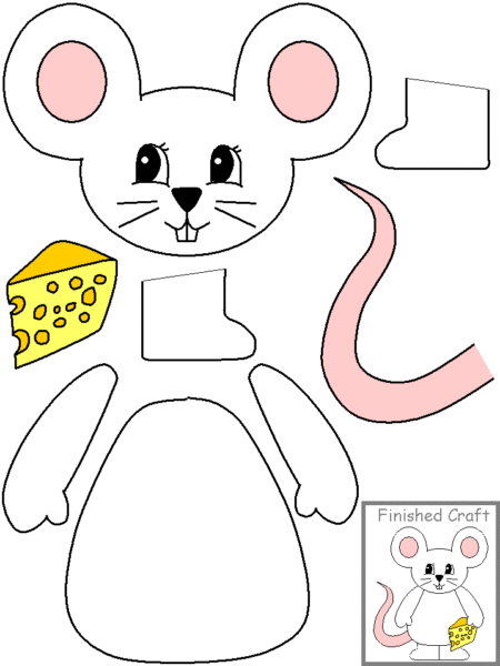 Трафарети миші (щура) для вирізання на новий рік 2020