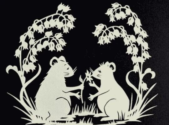 Трафарети миші (щура) для вирізання на новий рік 2020