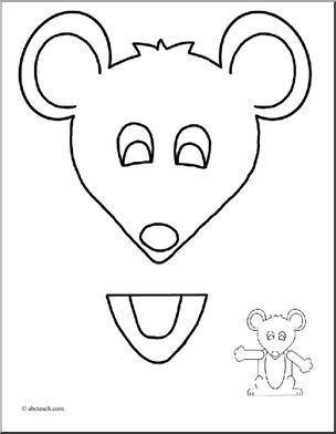 Трафарети миші (щура) для вирізання на новий рік 2020