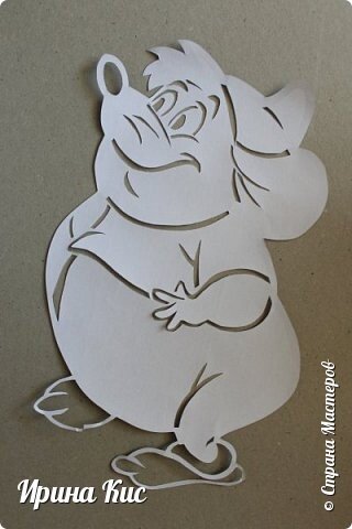 Трафарети миші (щура) для вирізання на новий рік 2020