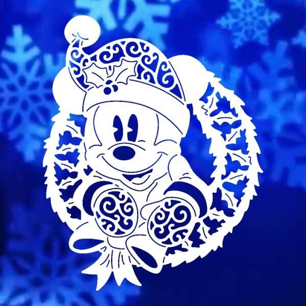 Трафарети миші (щура) для вирізання на новий рік 2020