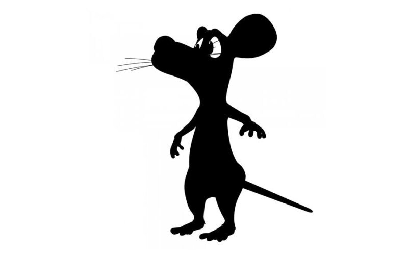 Трафарети миші (щура) для вирізання на новий рік 2020