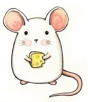 Трафарети миші (щура) для вирізання на новий рік 2020