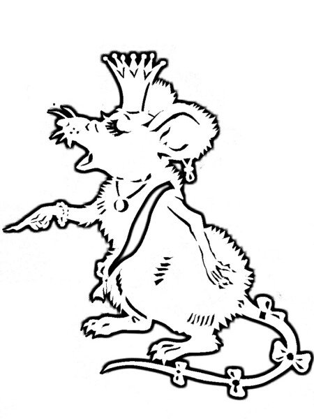 Трафарети миші (щура) для вирізання на новий рік 2020