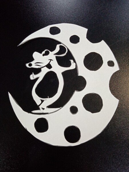 Трафарети миші (щура) для вирізання на новий рік 2020