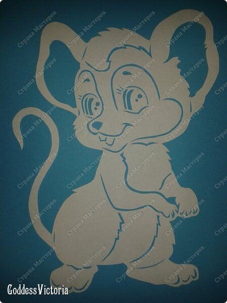 Трафарети миші (щура) для вирізання на новий рік 2020