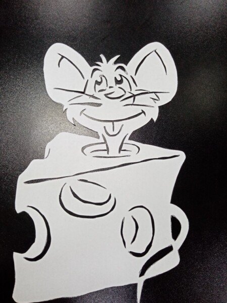 Трафарети миші (щура) для вирізання на новий рік 2020