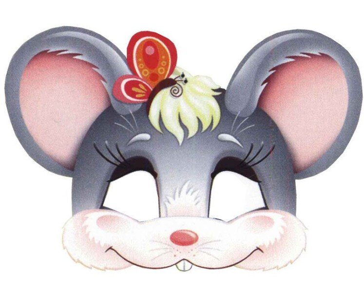 Трафарети миші (щура) для вирізання на новий рік 2020