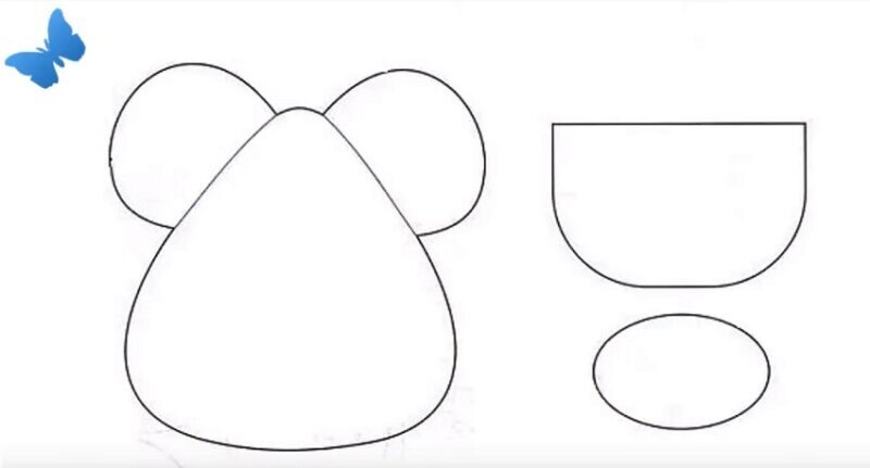 Трафарети миші (щура) для вирізання на новий рік 2020