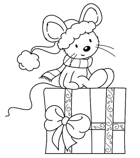 Трафарети миші (щура) для вирізання на новий рік 2020