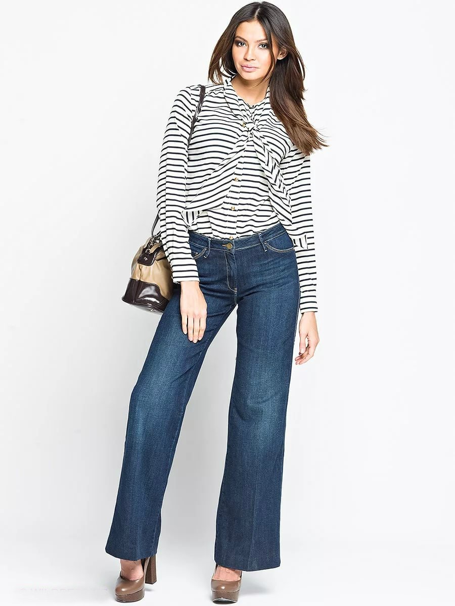 З чим носити джинси кльош (48 фото)