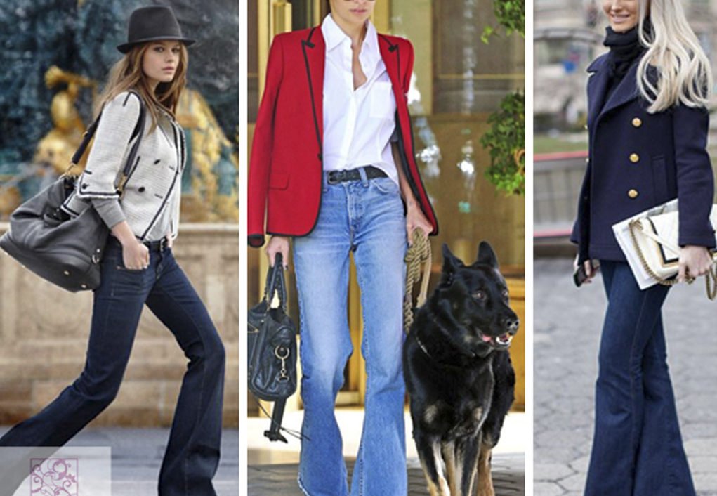 З чим носити джинси кльош (48 фото)