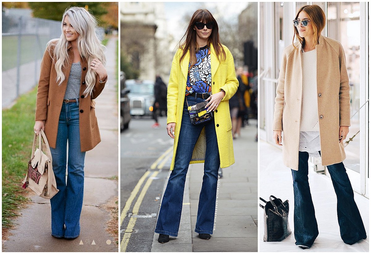 З чим носити джинси кльош (48 фото)