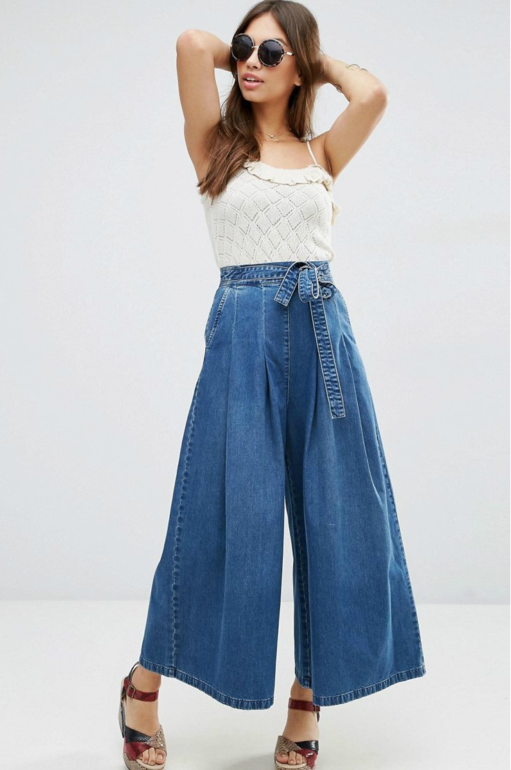 З чим носити джинси кльош (48 фото)