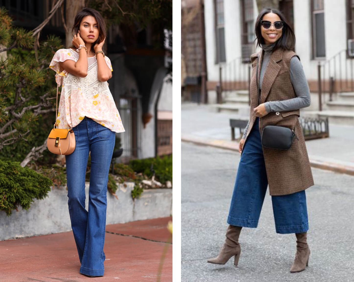 З чим носити джинси кльош (48 фото)