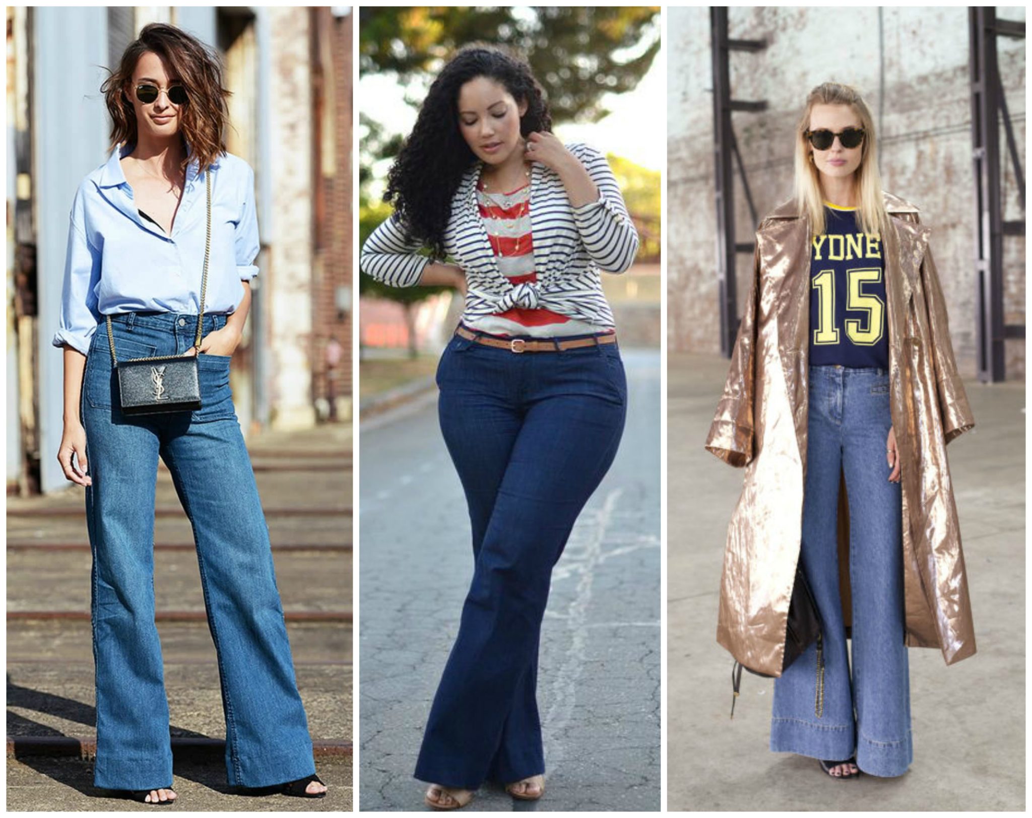 З чим носити джинси кльош (48 фото)